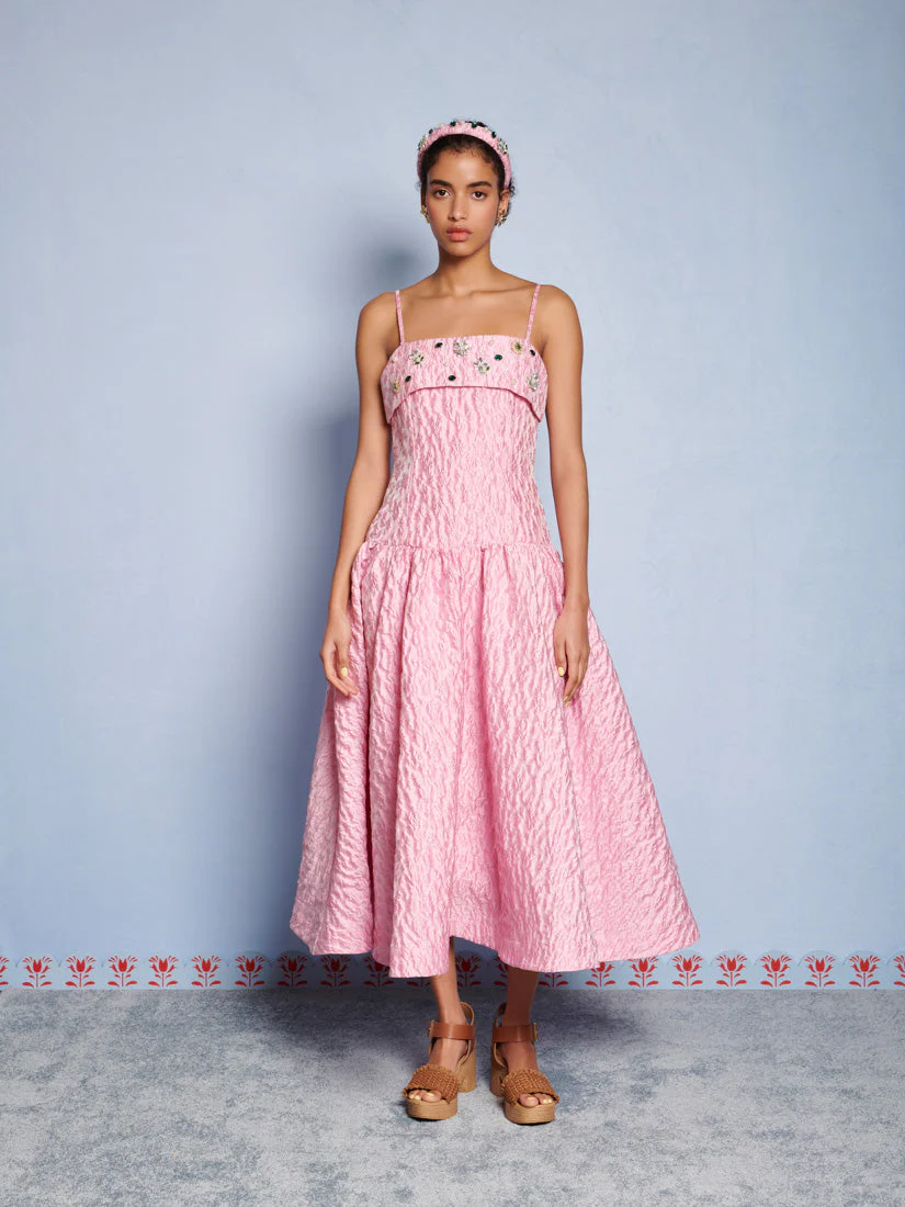 <b>DREAM</b> Posy Jacquard Midi Dress - Image 4