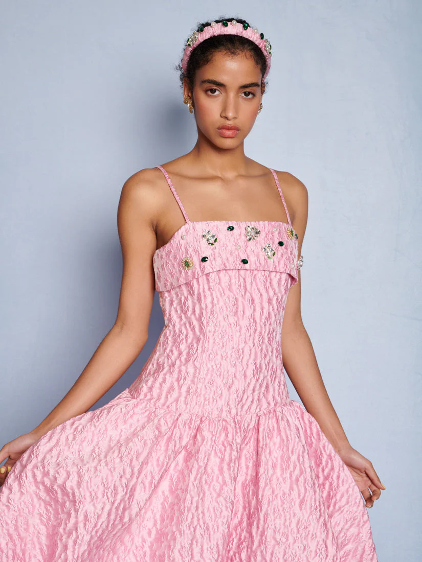 <b>DREAM</b> Posy Jacquard Midi Dress - Image 5