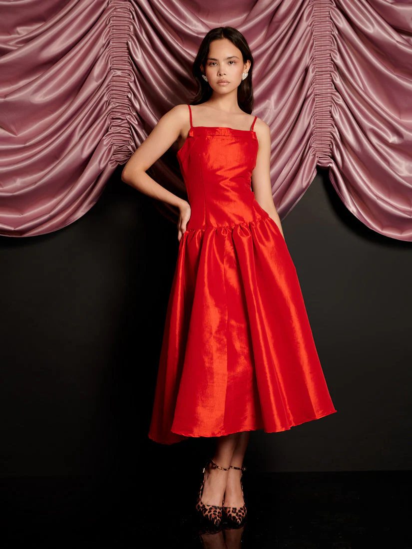 Quartet Taffeta Midi Dress