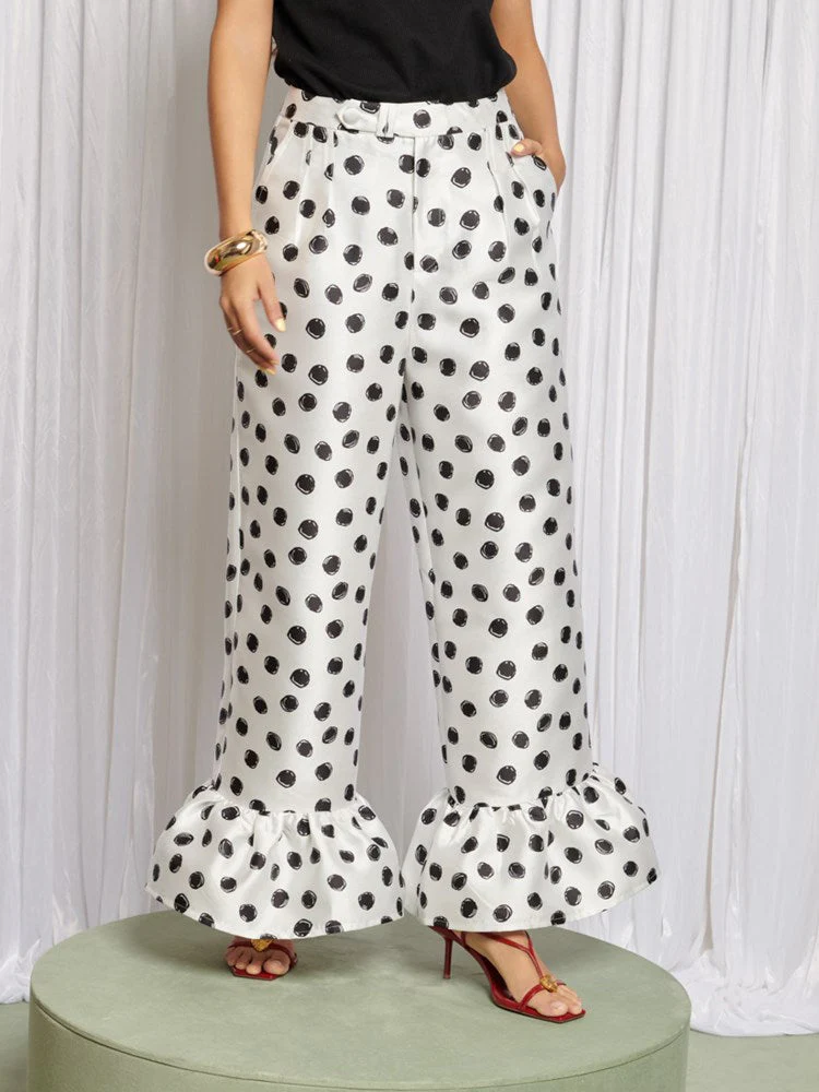 Spot Wide Leg Trousers