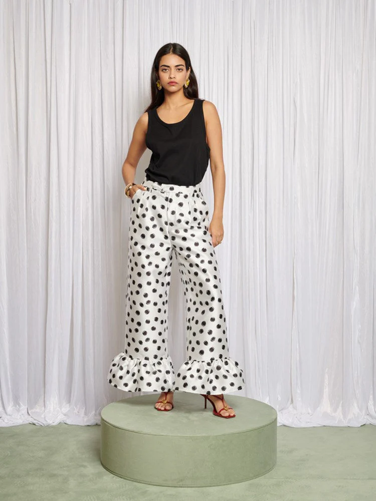 Spot Wide Leg Trousers - Image 2