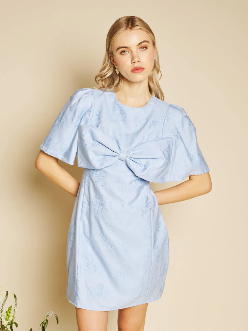 Sweet Pea Jacquard Mini Dress