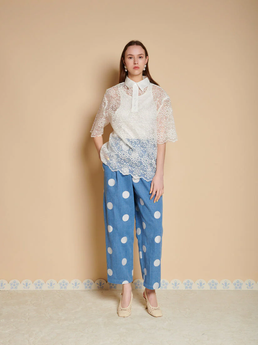 Walter Embroidered Polo Top - Image 4