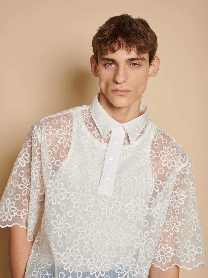 Walter Embroidered Polo Top - Image 7