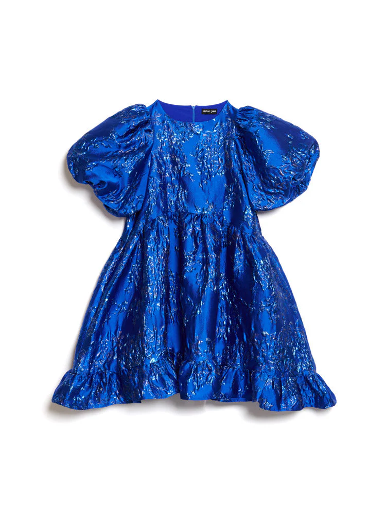 Watercolour Jacquard Mini Dress - Image 7
