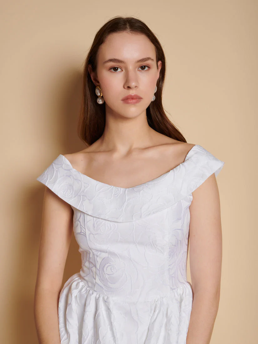 Willow Jacquard Mini Dress - Image 5