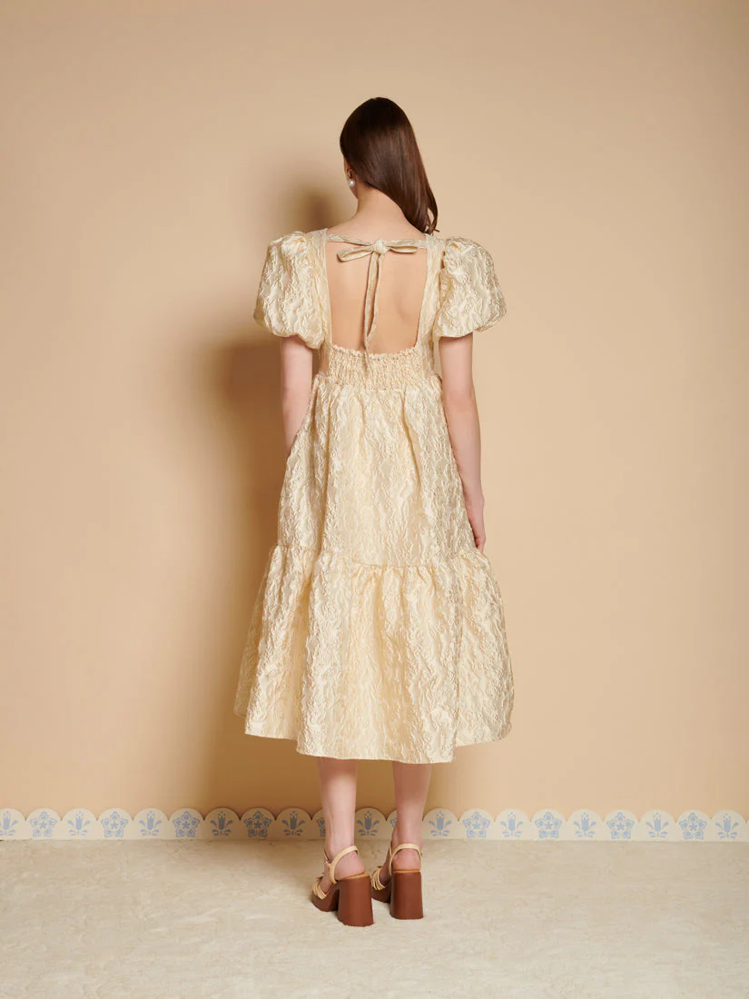 Yarrow Jacquard Midi Dress - Image 3