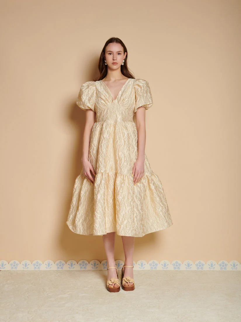 Yarrow Jacquard Midi Dress - Image 4